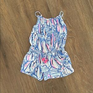 Kids Blue and Pink Patterned Romper